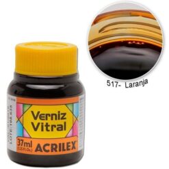 Verniz Vitral Acrilex laranja 37ml